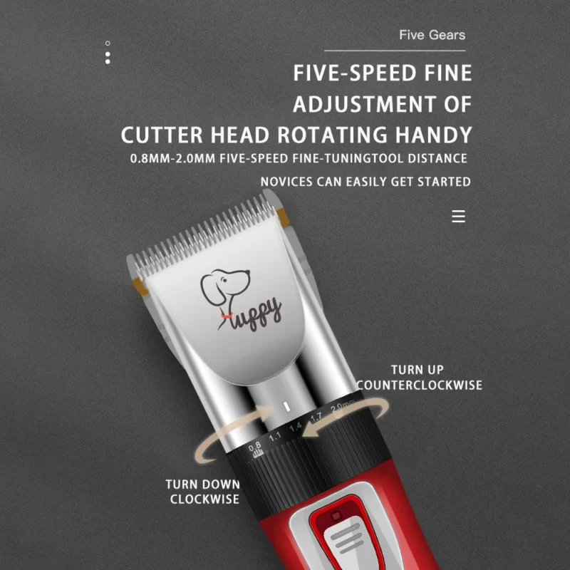 Dog Clipper Pet/Cat/Rabbit Hair Clippers Grooming  Haircut Professional Trimmer Shaver Set Pets Cordless Rechargeable Promotions - Imagem 5