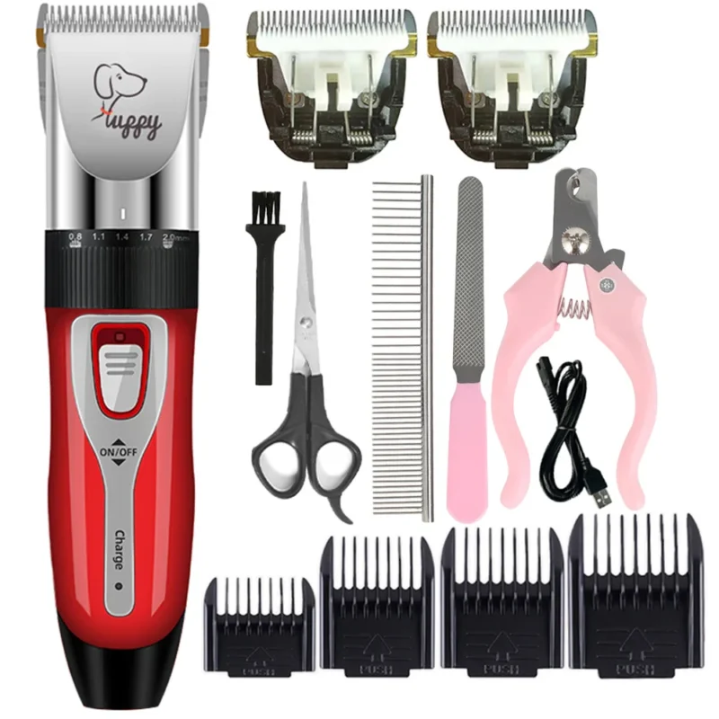 Dog Clipper Pet/Cat/Rabbit Hair Clippers Grooming  Haircut Professional Trimmer Shaver Set Pets Cordless Rechargeable Promotions - Imagem 7