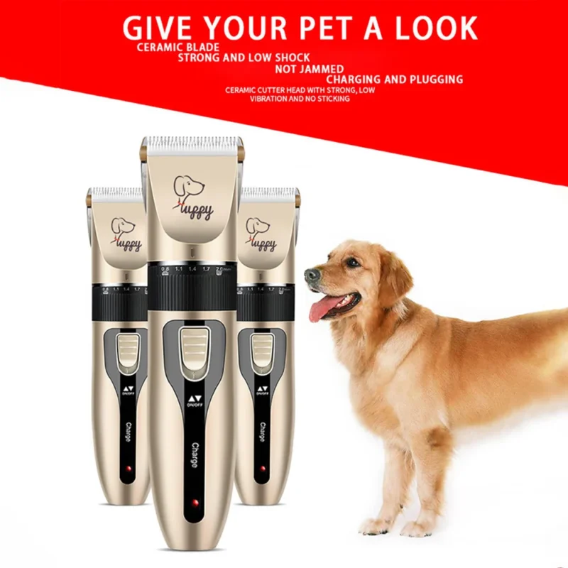 Dog Clipper Pet/Cat/Rabbit Hair Clippers Grooming  Haircut Professional Trimmer Shaver Set Pets Cordless Rechargeable Promotions - Imagem 12