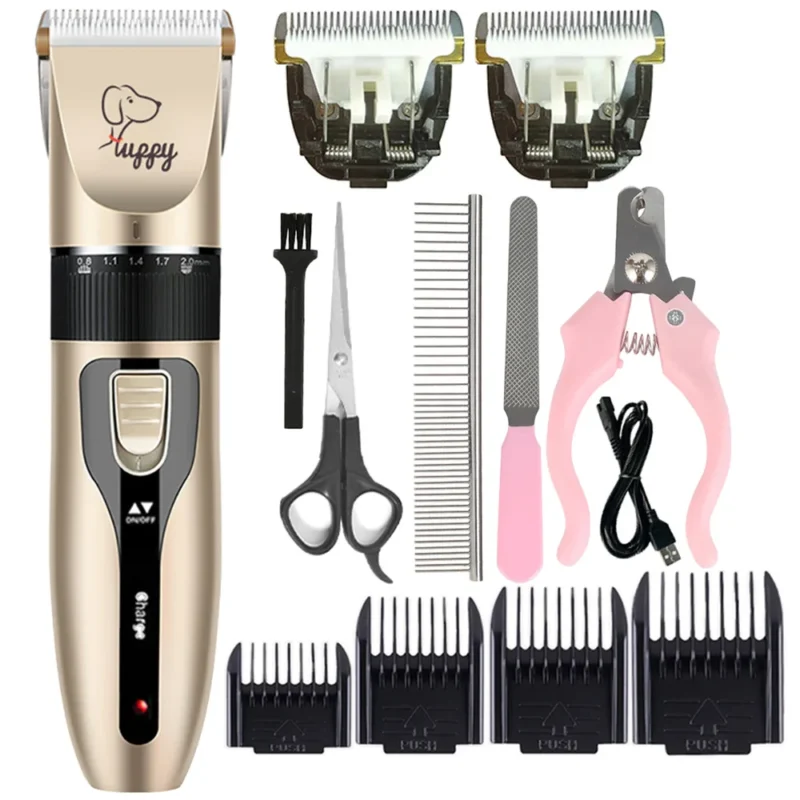 Dog Clipper Pet/Cat/Rabbit Hair Clippers Grooming  Haircut Professional Trimmer Shaver Set Pets Cordless Rechargeable Promotions - Imagem 9